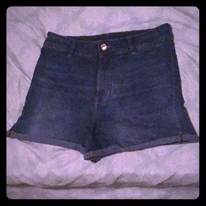 Blue jean shorts
